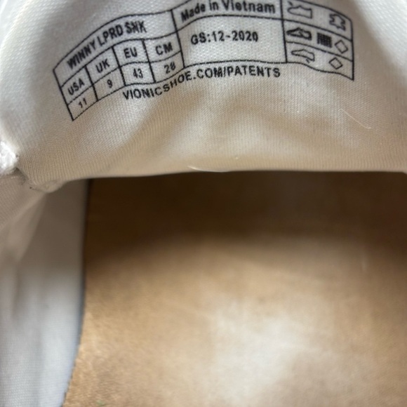 Vionic Womens Leyo White Leather Trim Casual and Fashion Sneakers Shoes New - Picture 6 of 7